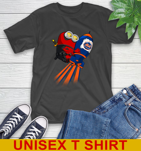 MLB Baseball New York Mets Deadpool Minion Marvel Shirt T-Shirt