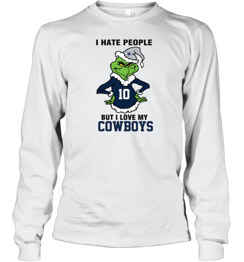 I Hate People But I Love My Cowboys Long Sleeve T-Shirt