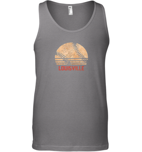 zkrz vintage baseball louisville shirt cool softball gift unisex tank 17 front graphite heather
