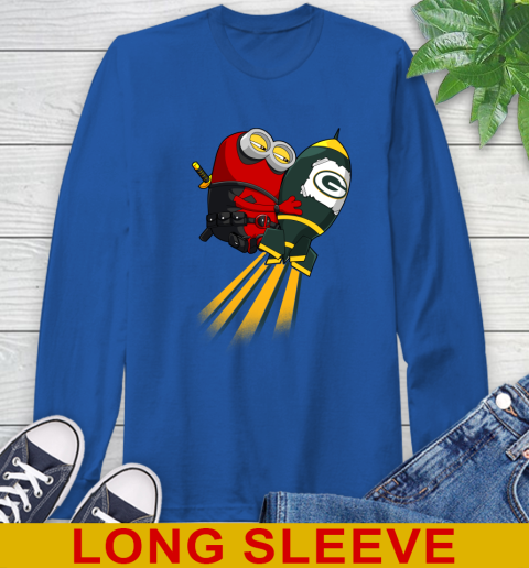 NFL Football Green Bay Packers Deadpool Minion Marvel Shirt Long Sleeve T-Shirt 11