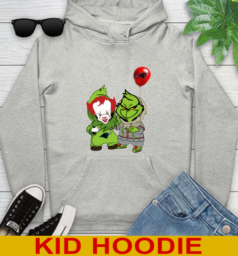 Carolina Panthers Baby Pennywise Grinch Christmas NFL Football Youth Hoodie