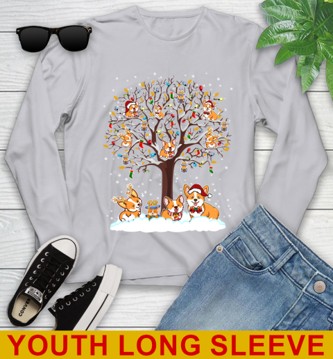 Corgi dog pet lover light christmas tree shirt 121
