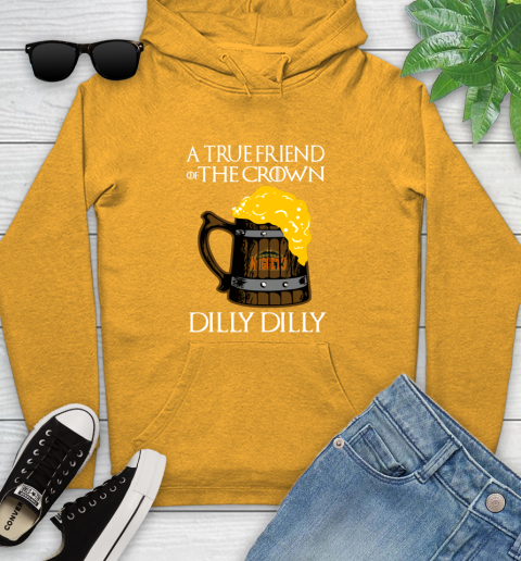 NBA Denver Nuggets A True Friend Of The Crown Game Of Thrones Beer Dilly Dilly Basketball Youth Hoodie 2