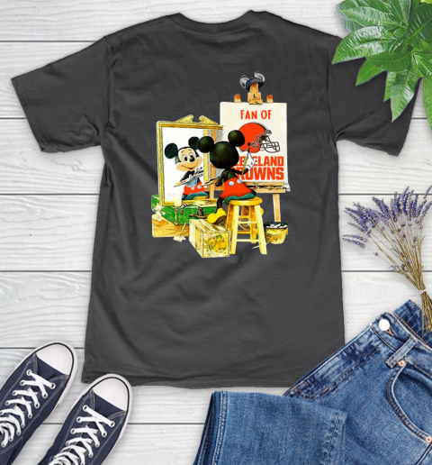 NFL Football Cleveland Browns Mickey Drawing Shirt 77