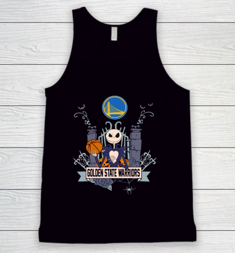 NBA Golden State Warriors Basketball Jack Skellington Halloween Tank Top