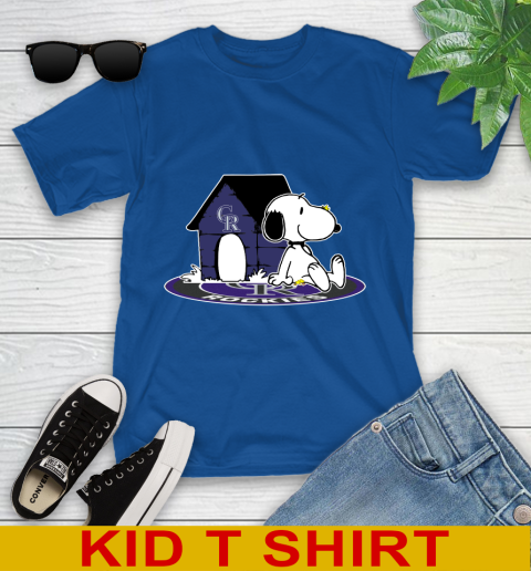 MLB Baseball Colorado Rockies Snoopy The Peanuts Movie Shirt Youth T-Shirt 9
