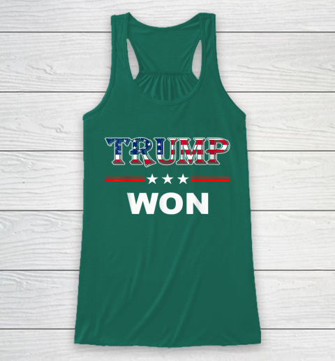 Trump Won T Shirt 4th of July American Flag Racerback Tank 5