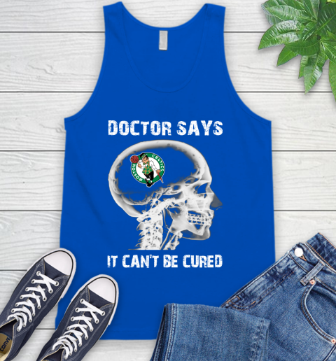 NBA Boston Celtics Basketball Skull It Can't Be Cured Shirt Tank Top 4