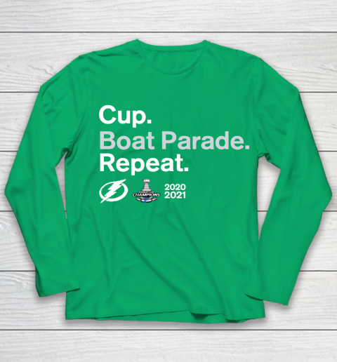 Cup Boat Parade Repeat Tampa bay Lightnings Stanley Hockey 2021 Youth Long Sleeve 4