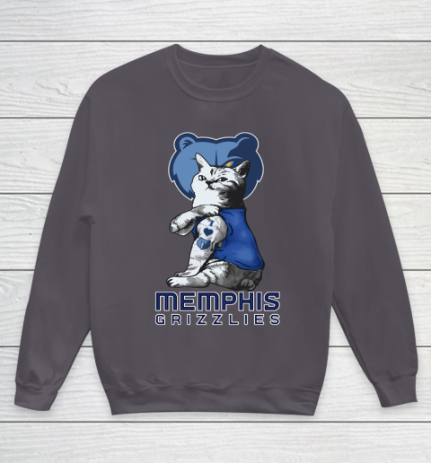 NBA Basketball My Cat Loves Memphis Grizzlies Youth Sweatshirt 5