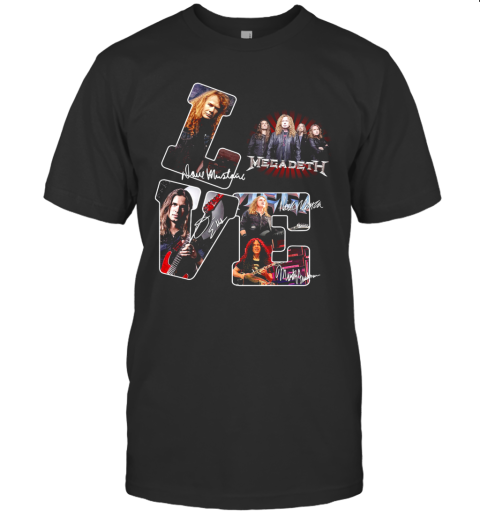 Love Megadeth American Heavy Metal Band Signature T-Shirt