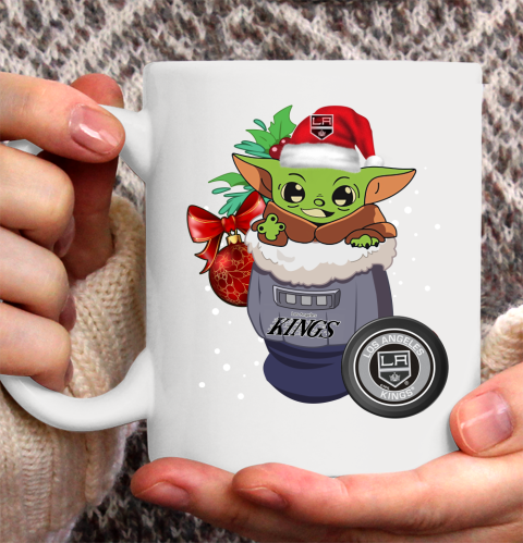 Los Angeles Kings Christmas Baby Yoda Star Wars Funny Happy NHL Ceramic Mug 11oz 2