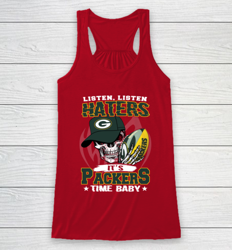 Listen Haters It is PACKERS Time Baby NFL Racerback Tank 4