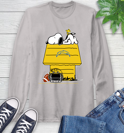 Los Angeles Chargers NFL Football Snoopy Woodstock The Peanuts Movie Long Sleeve T-Shirt 12
