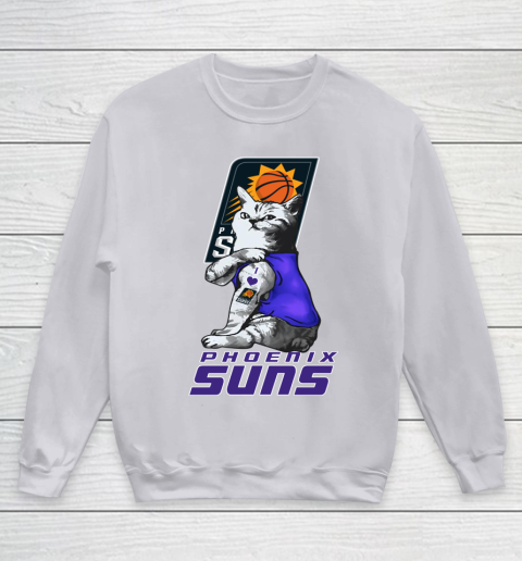 NBA Basketball My Cat Loves Phoenix Suns Youth Sweatshirt 3