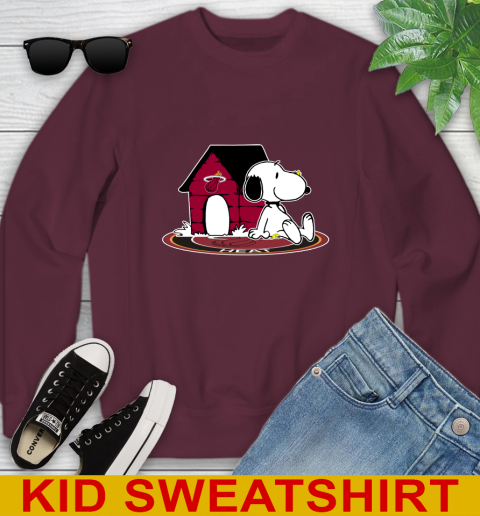 NBA Basketball Miami Heat Snoopy The Peanuts Movie Shirt Youth Sweatshirt 5