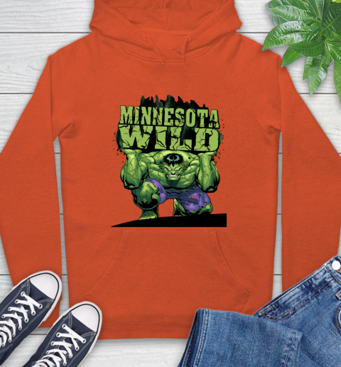 Minnesota Wild NHL Hockey Incredible Hulk Marvel Avengers Sports Hoodie - Image 6