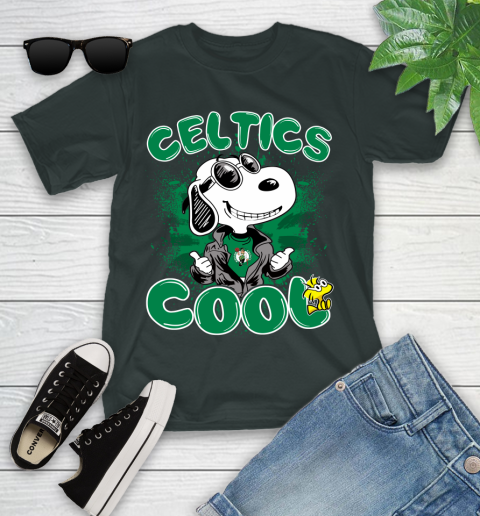 NBA Basketball Boston Celtics Cool Snoopy Shirt Youth T-Shirt 6 NBA Basketball Boston Celtics Cool Snoopy Shirt Youth T-Shirt - Image 6