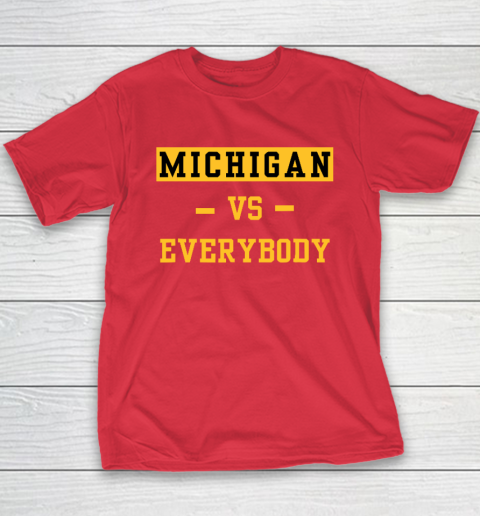Michigan Vs Everybody Youth T-Shirt 7