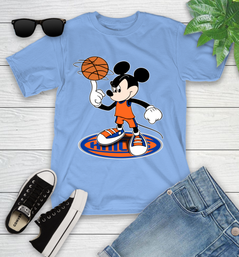 NBA Basketball New York Knicks Cheerful Mickey Disney Shirt Youth T-Shirt 11