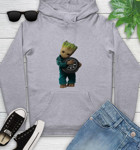 NHL Groot Guardians Of The Galaxy Hockey Sports Boston Bruins Youth Hoodie 6