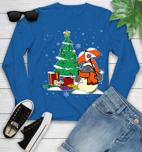 New York Mets MLB Baseball Cute Tonari No Totoro Christmas Sports Youth Long Sleeve 10