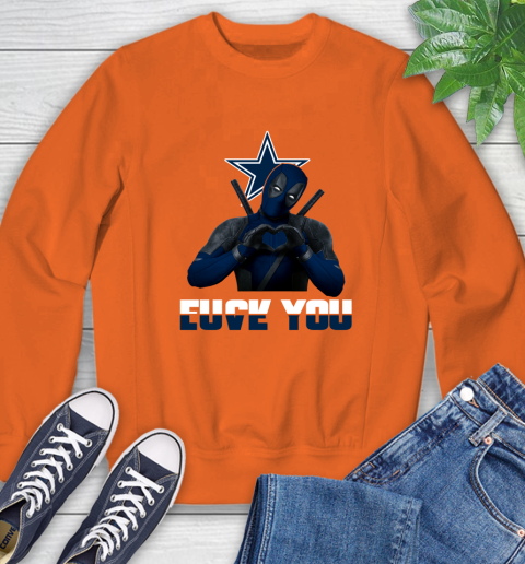 NHL Dallas Cowboys Deadpool Love You Fuck You Football Sports Sweatshirt 3