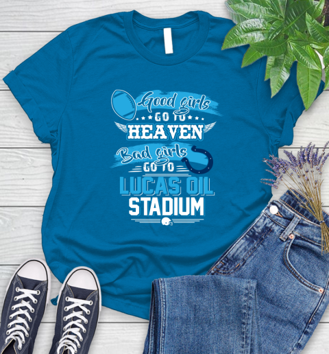 Indianapolis Colts NFL Bad Girls Go To Lucas Oil Stadium Shirt Women's T-Shirt - Image 11