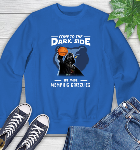 NBA Come To The Dark Side We Have Memphis Grizzlies Star Wars Darth Vader Basketball Sweatshirt 9