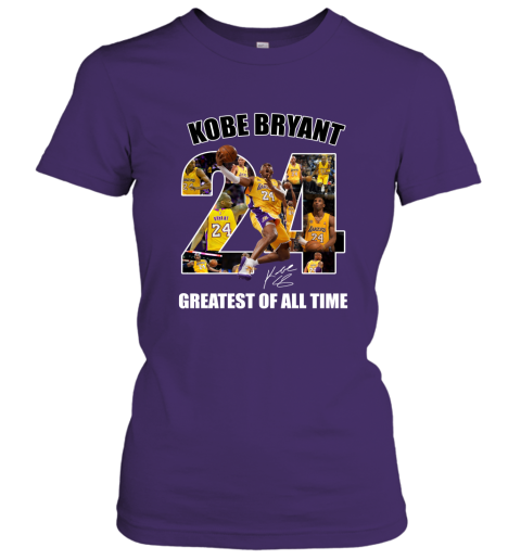 Kobe Bryant Greatest Of All Time Number 24 Signature Women's T-Shirt
