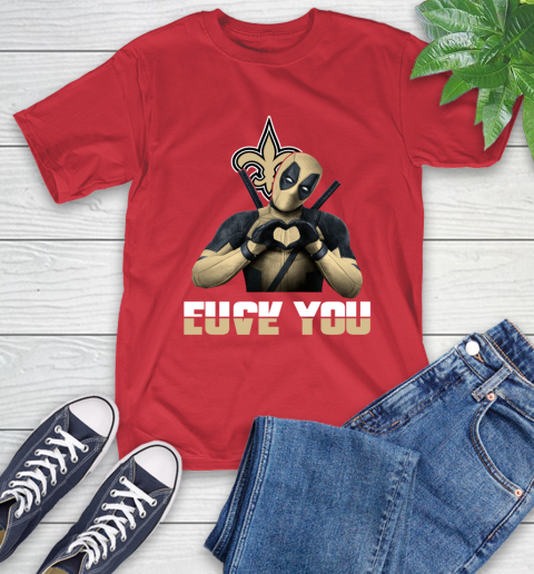 NHL New Orleans Saints Deadpool Love You Fuck You Football Sports T-Shirt 11