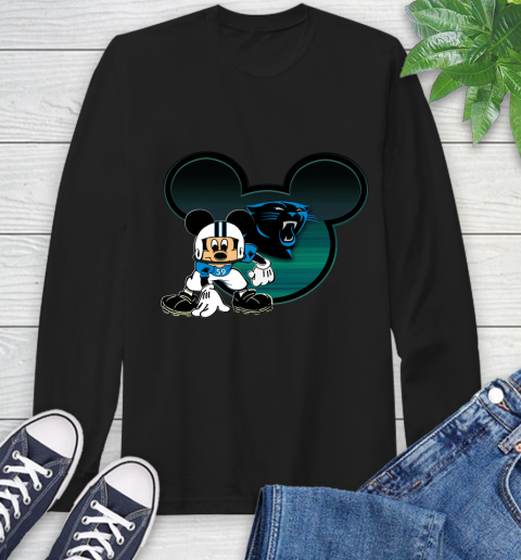 NFL Carolina Panthers Mickey Mouse Disney Football T Shirt Long Sleeve T-Shirt 2
