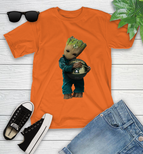 NBA Groot Guardians Of The Galaxy Basketball Sports Milwaukee Bucks Youth T-Shirt 7