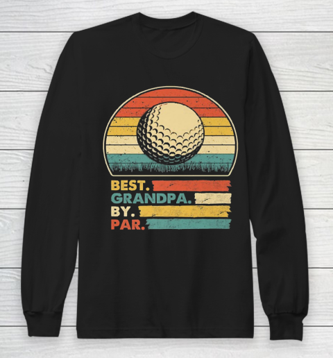 Grandpa Funny Gift Apparel  Best Grandpa By Par Vintage Retro Golf NK Long Sleeve T-Shirt