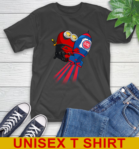 NBA Basketball Detroit Pistons Deadpool Minion Marvel Shirt T-Shirt