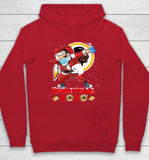 Washington Redskins Funny Santa Claus Dabbing Christmas 2020 NFL Hoodie 7