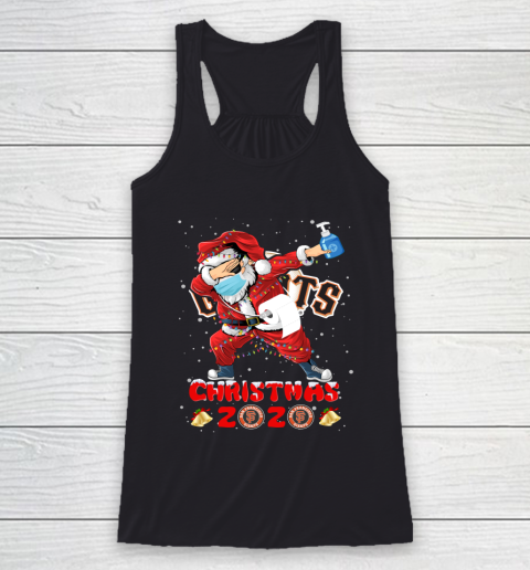 San Francisco Giants Funny Santa Claus Dabbing Christmas 2020 MLB Racerback Tank