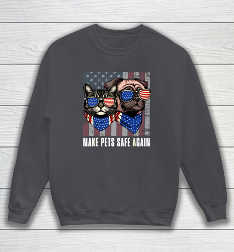 Make Pets Safe Again Trump Harris Debate Eating The Dogs Cat Sweatshirt 3