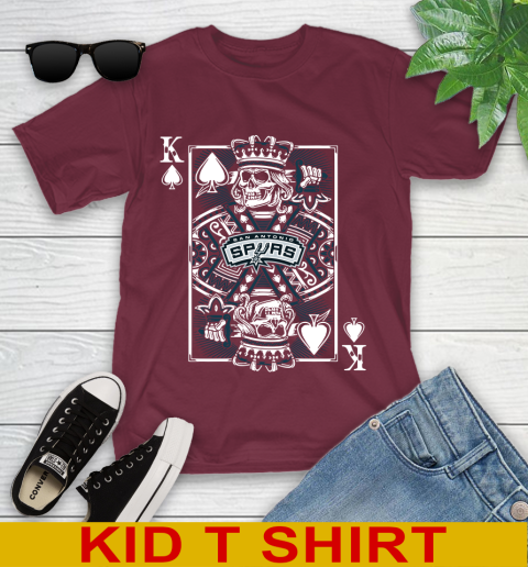 San Antonio Spurs NBA Basketball The King Of Spades Death Cards Shirt Youth T-Shirt 6 San Antonio Spurs NBA Basketball The King Of Spades Death Cards Shirt Youth T-Shirt - Image 6