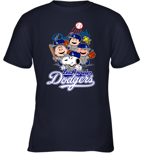 Charlie Brown Snoopy And Woodstock Los Angeles Dodgers Baseball