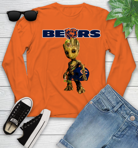 Chicago Bears NFL Football Groot Marvel Guardians Of The Galaxy Youth Long Sleeve 4