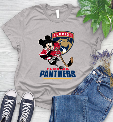 NHL Florida Panthers Mickey Mouse Disney Hockey T Shirt Women's T-Shirt 10