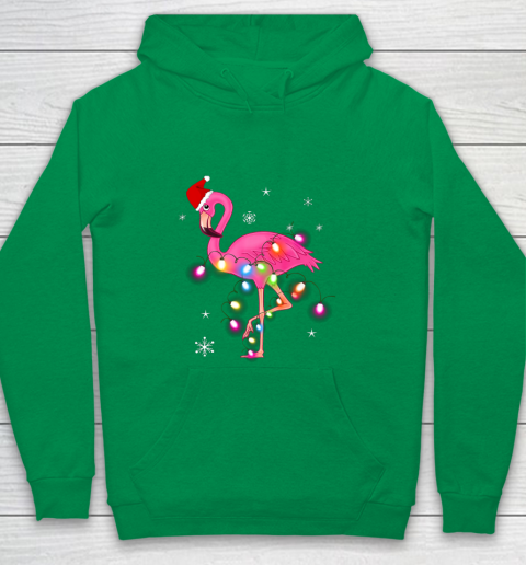Pink Flamingo Christmas Youth Hoodie 4