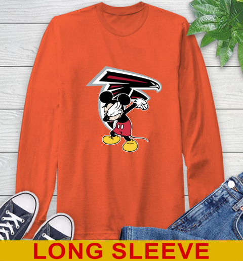 Atlanta Falcons NFL Football Dabbing Mickey Disney Sports Long Sleeve T-Shirt 5
