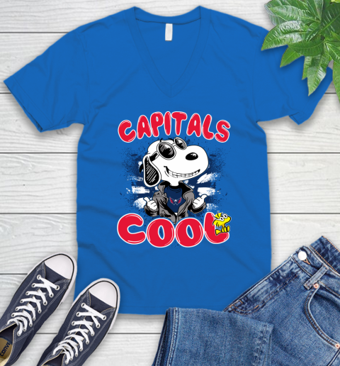 NHL Hockey Washington Capitals Cool Snoopy Shirt V-Neck T-Shirt 5