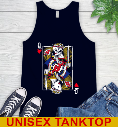 NHL Hockey New Jersey Devils The Queen Of Hearts Card Shirt Tank Top 2