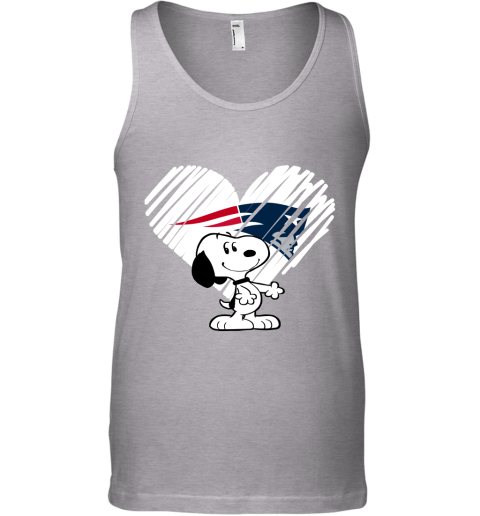 I Love New England Patriots Snoopy In My Heart NFL Tank Top 