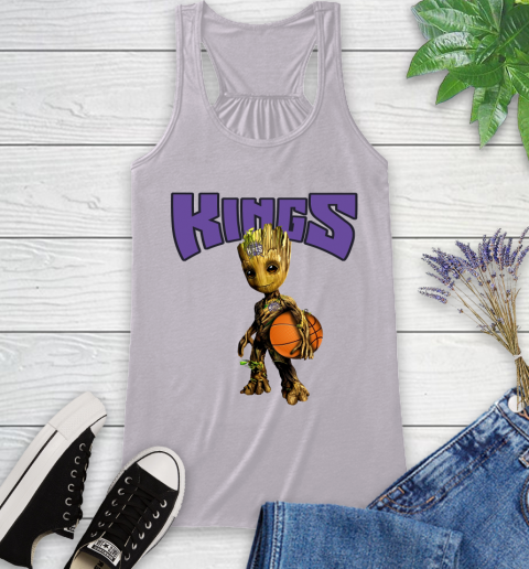 Sacramento Kings NBA Basketball Groot Marvel Guardians Of The Galaxy Racerback Tank 5