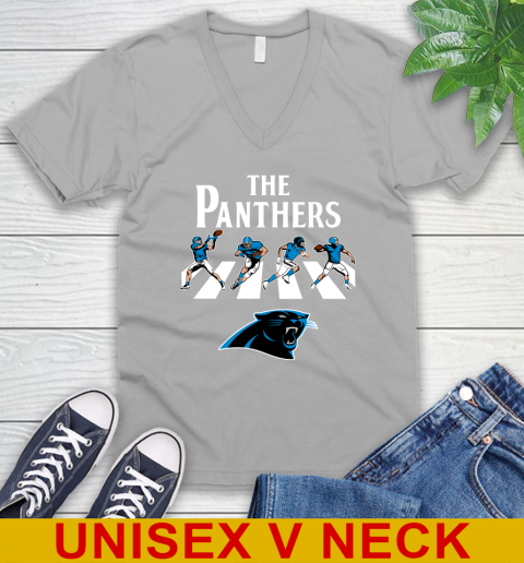 NFL Football Carolina Panthers The Beatles Rock Band Shirt V-Neck T-Shirt 3