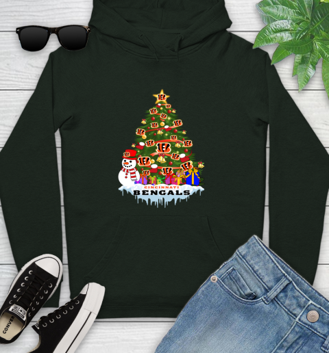 Cincinnati Bengals Merry Christmas NFL Football Sports Youth Hoodie 13